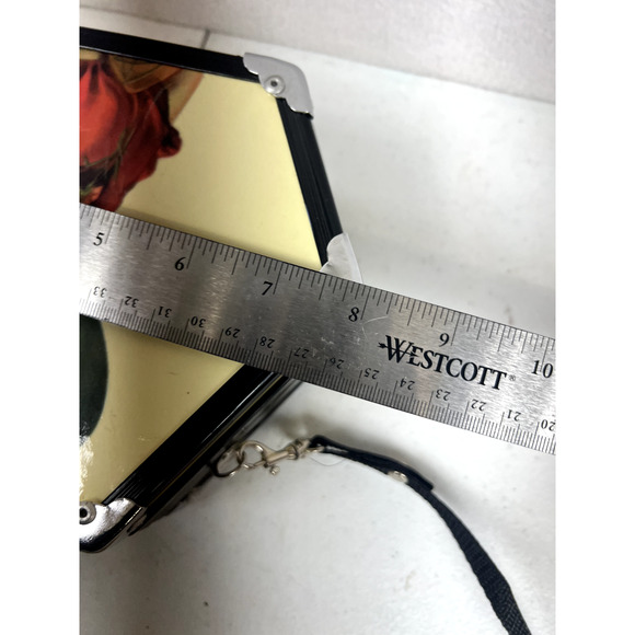 HARD SHELL HANDBAG COWGIRL GYPSY HEXAGON BOHO RETRO VTG PURSE - Picture 11 of 11